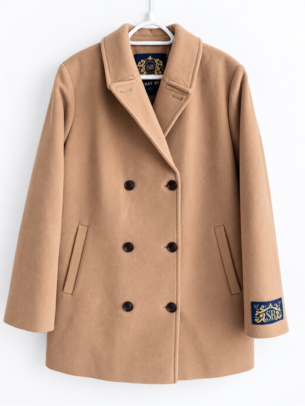 NWOT Aritzia Sunday Best Oversized Double-Breasted Wool Cashmere Coat size L - Picture 2 of 11